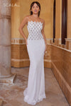 Prom Dresses Long Beaded Sequin Prom Formal Dress White/Silver