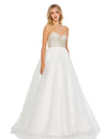 Prom Dresses Long Strapless Prom Ball Gown White