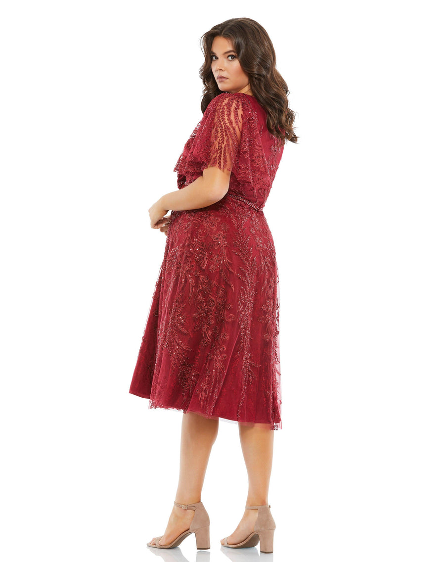 Plus Size Dresses Fabulouss Short Plus Size Cocktail Dress Burgundy