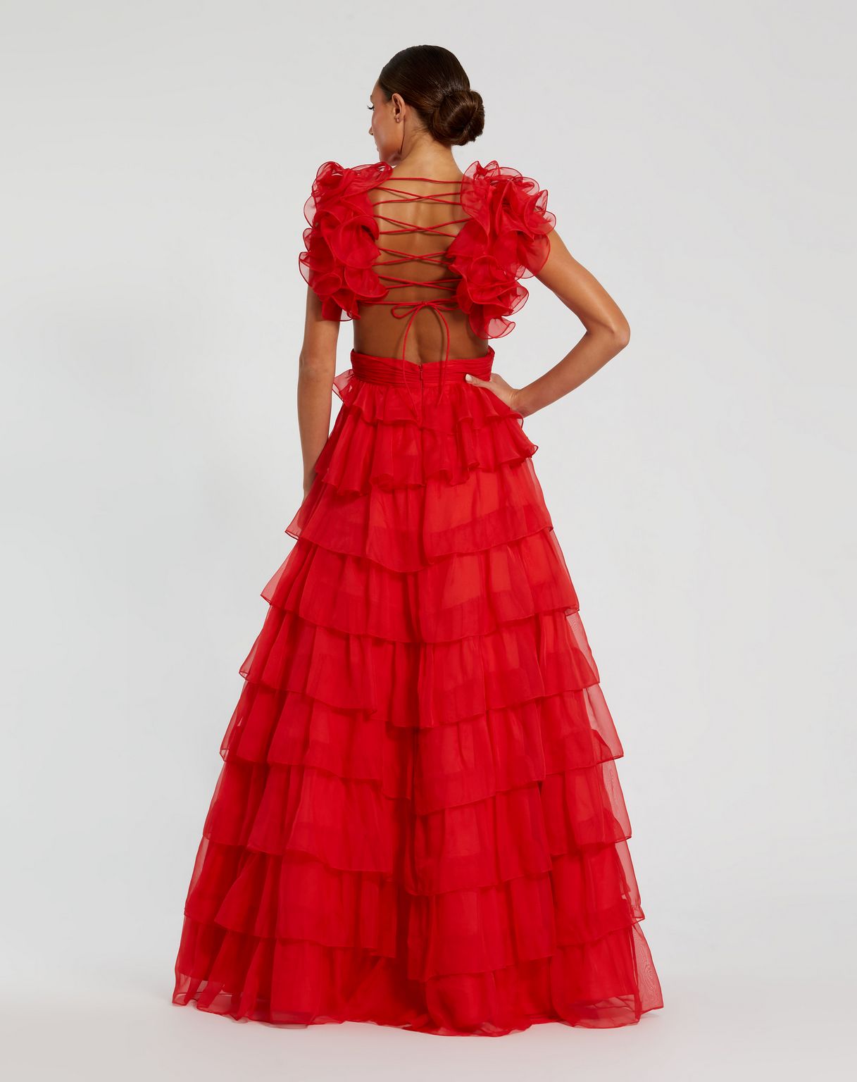 Prom Dresses Long Prom Ruffle Dress Red