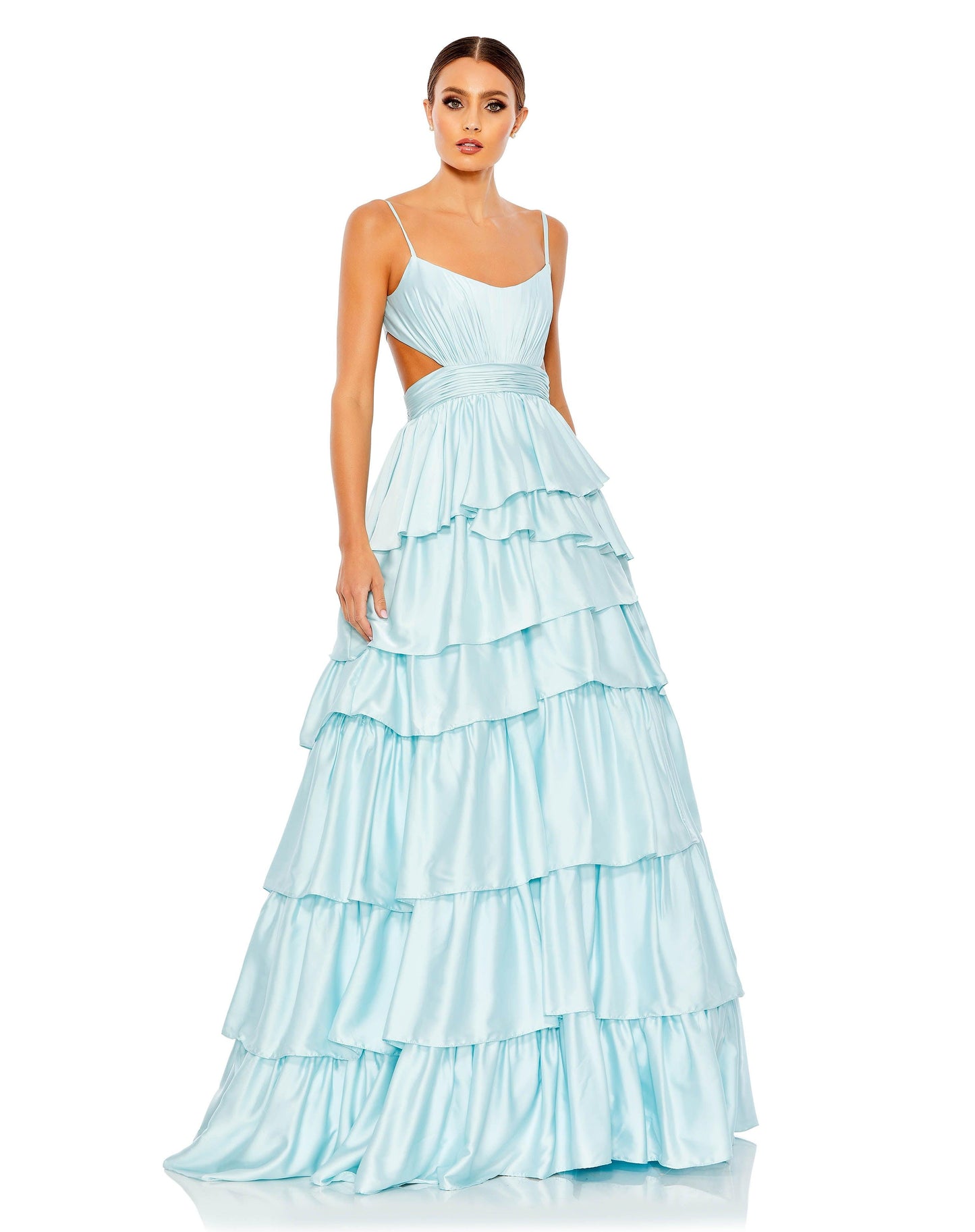 Prom Dresses Long Spaghetti Strap Prom Dress Powder Blue