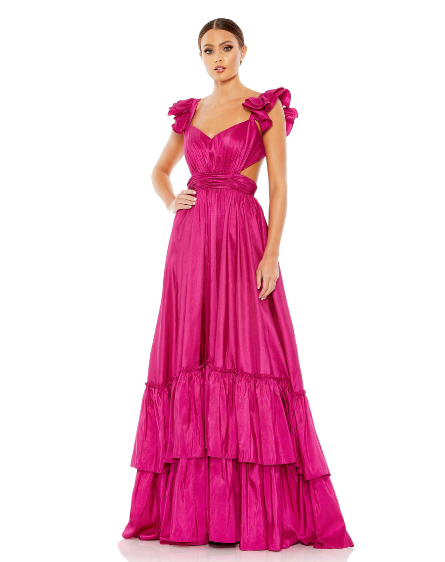 Mac Duggal 68062 Long Formal Pleated Prom Gown