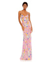 Prom Dresses Long Formal Floral Prom Gown Pink Multi