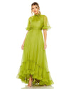 Formal Dresses High Low Short Sleeve Formal Dress Apple Green