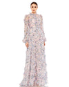 Formal Dresses Formal A Line Floral Print Evening Long Gown Blush Multi