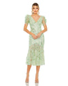 Formal Dresses Short Sleeve Formal Tea Length Dress Mint