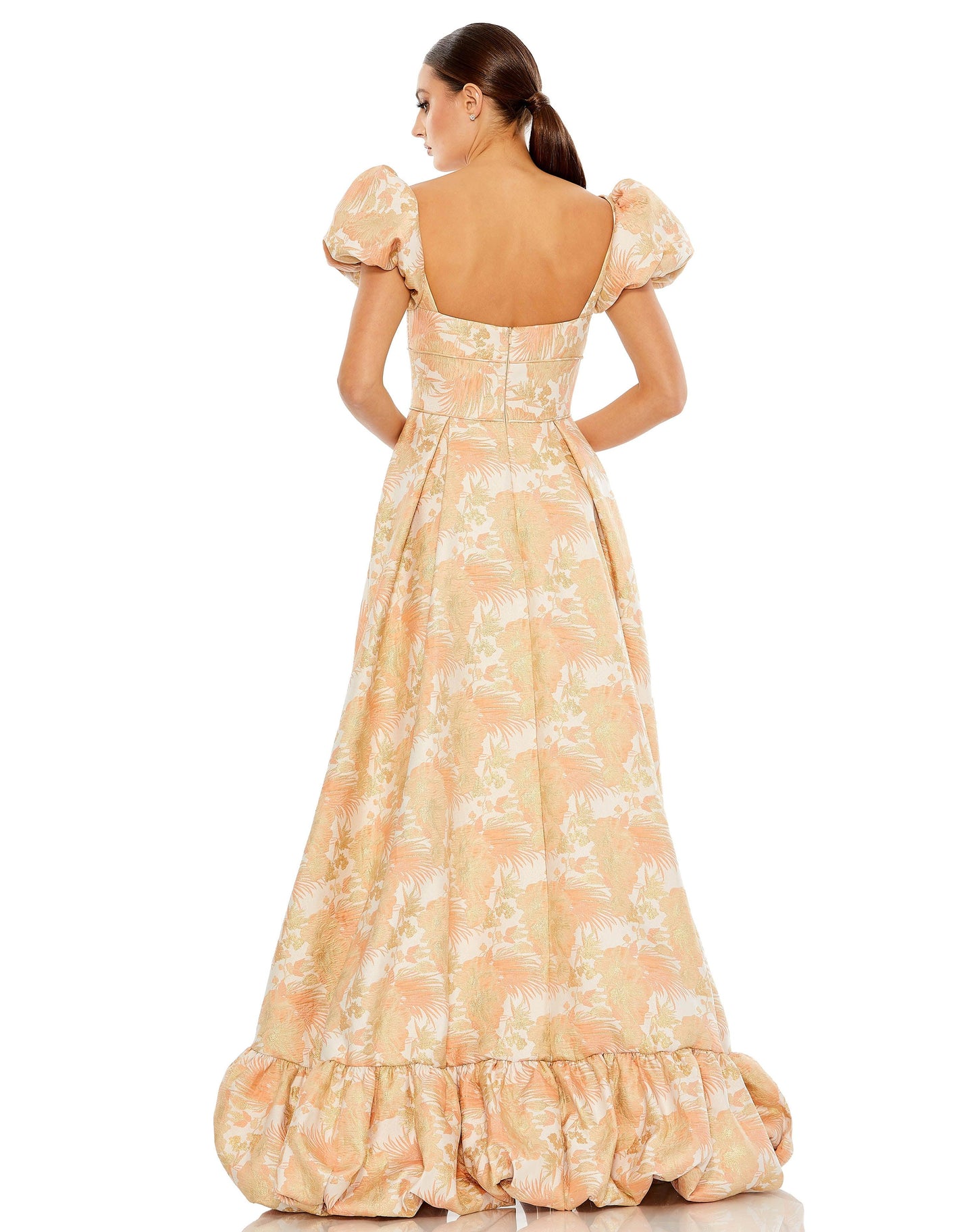 Formal Dresses High Low Formal Floral Dress Peach