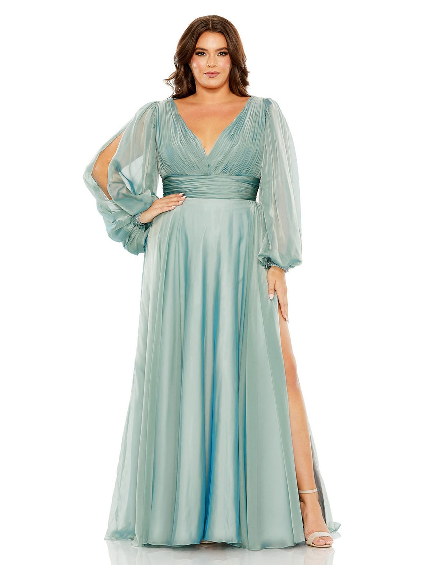 Plus Size Dresses Long Formal Plus Size Dress French Blue