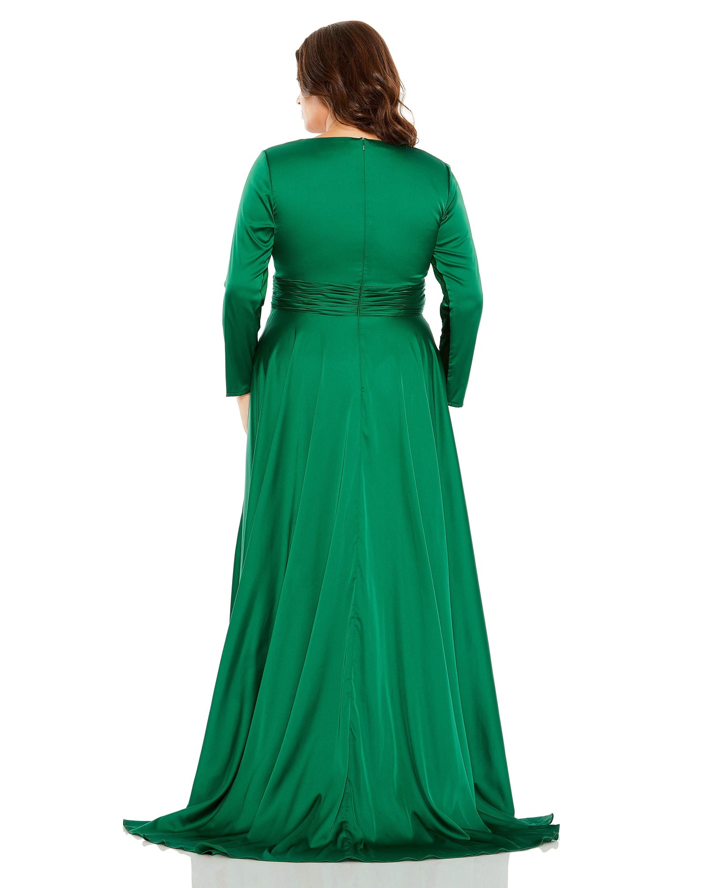 Plus Size Dresses Fabulouss Long Sleeve Plus Size Formal Dress Emerald