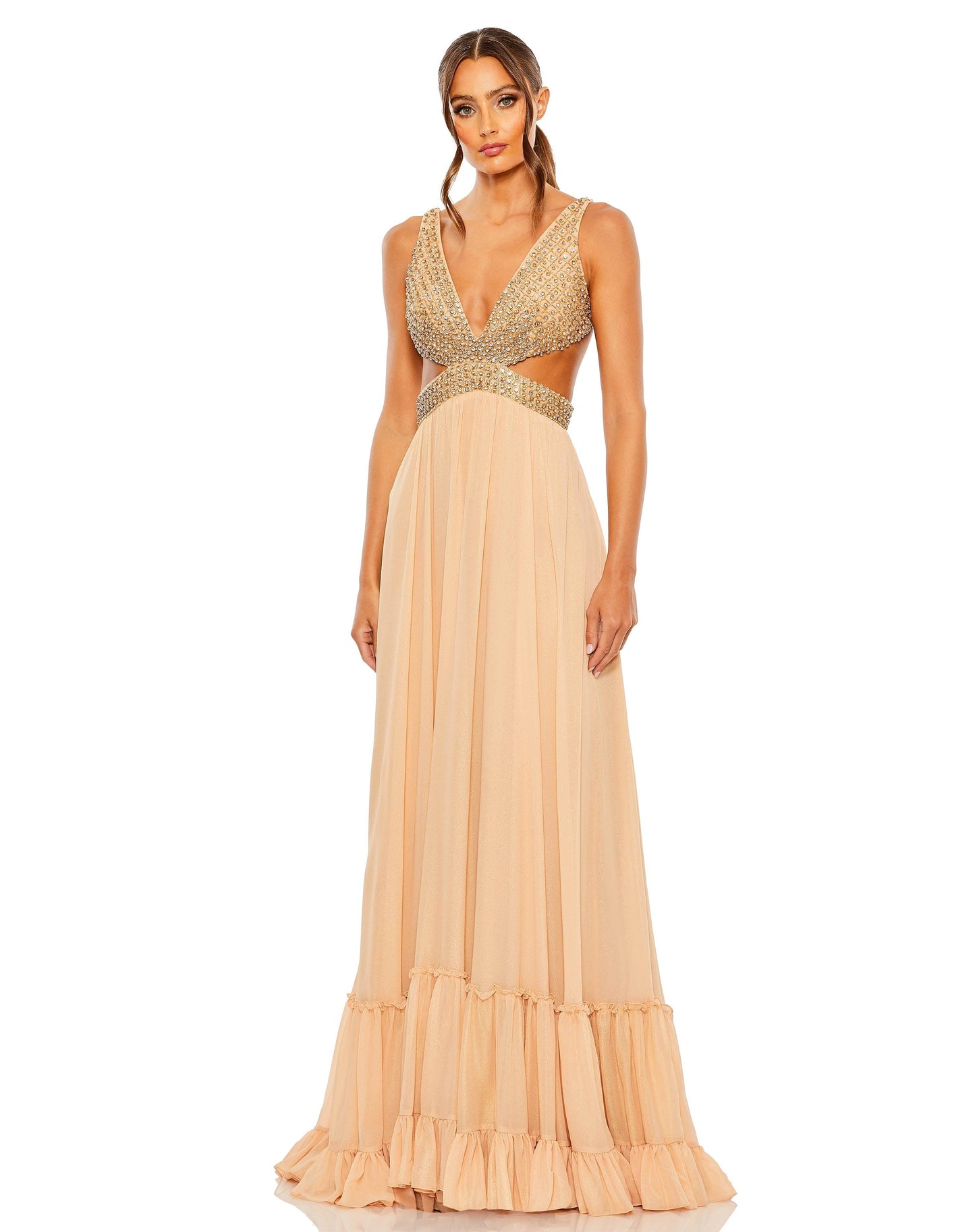 Prom Dresses Prom Long Sleeveless Formal Dress Gold