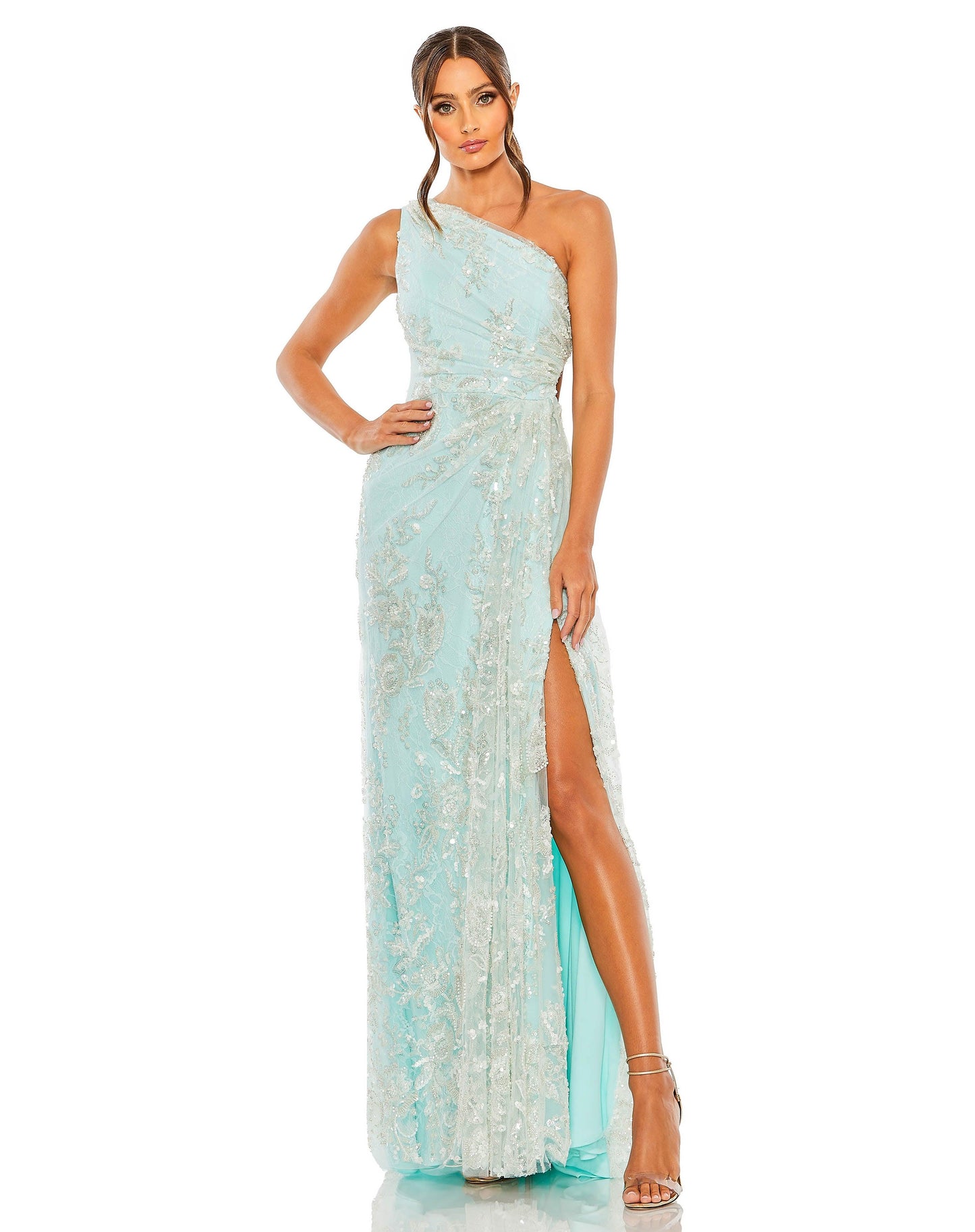 Prom Dresses Prom Long One Shoulder Formal Dress Mint