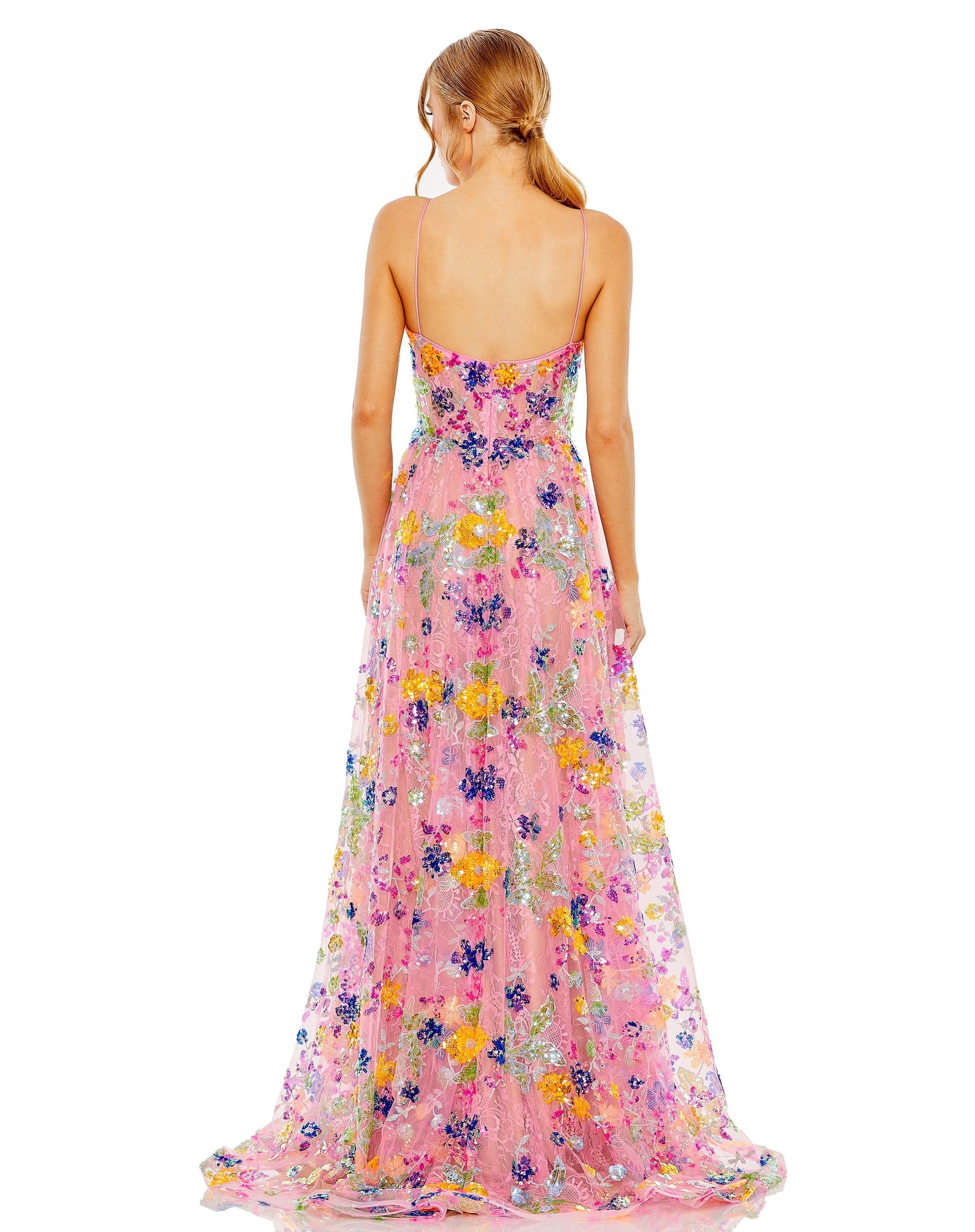 Prom Dresses High Low Floral Prom Dress Pink Multi