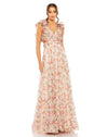 Formal Dresses Long Formal Chiffon Floral Dress Floral Multi