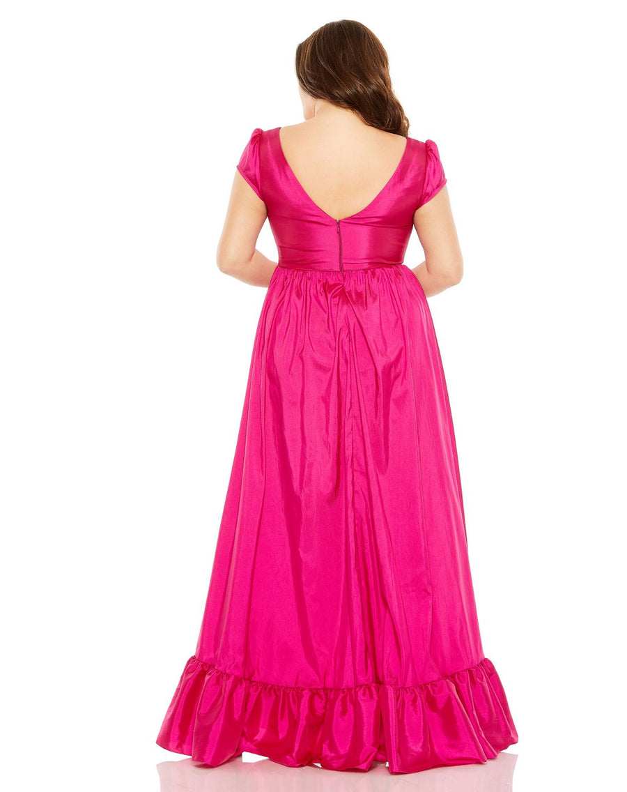 Plus Size Dresses Ruffle High Low Plus Size Dress Magenta