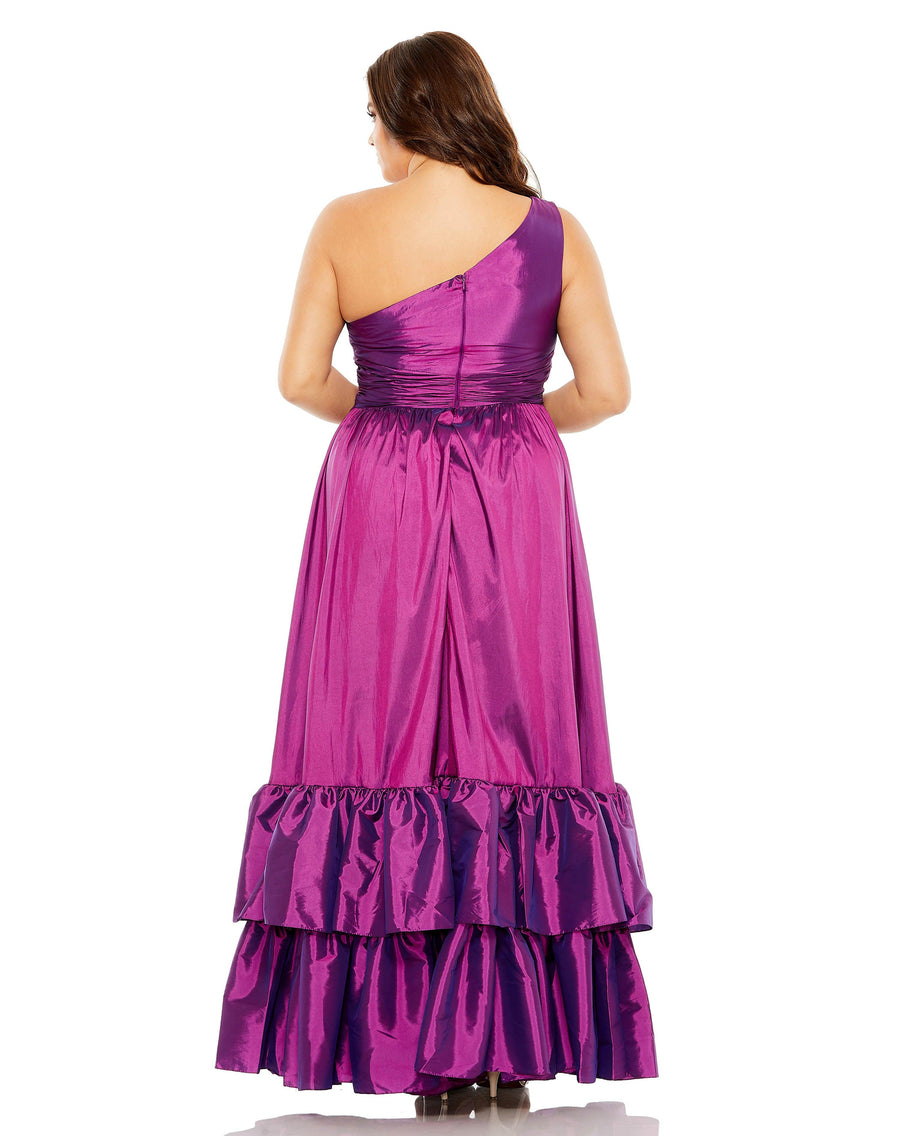 Plus Size Dresses Fabulouss Plus Size Long One Shoulder Dress Ultra Violet