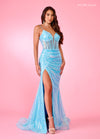 Prom Dresses Sequins Long Formal Dress Powder Blue