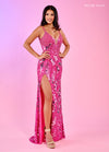 Prom Dresses Formal Long Prom Beaded Dress Fuchsia