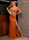 Prom Dresses Formal Long Glitter Prom Dress Tangerine