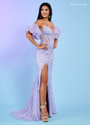 Prom Dresses Long Formal Detachable Sleeves Prom Dress Lilac