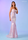 Prom Dresses Sequins Long Fitted Prom Dress Light Pink