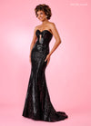 Prom Dresses Sequins Long Fitted Prom Dress Black