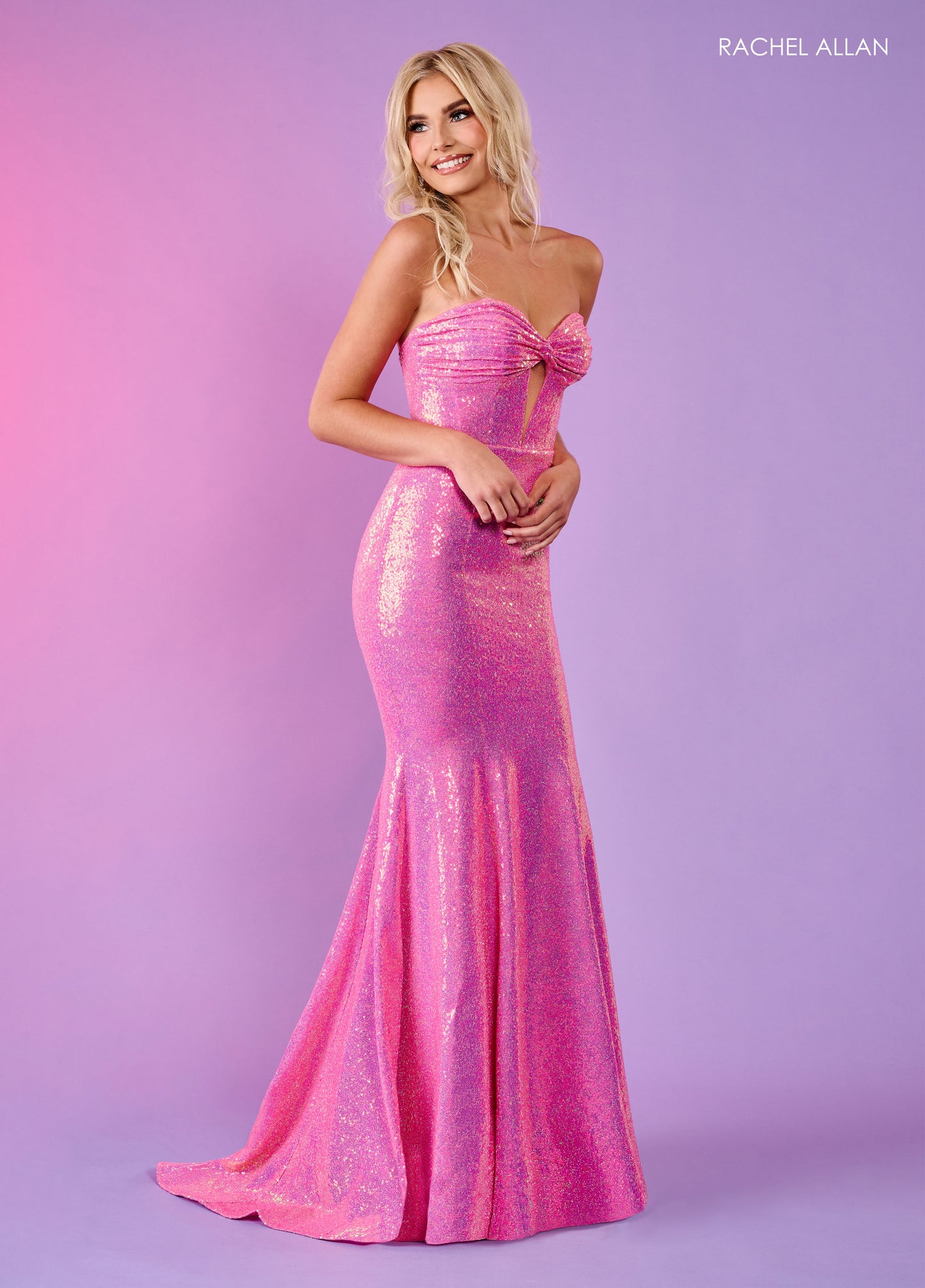 Prom Dresses Sequins Long Fitted Prom Dress Hot Pink