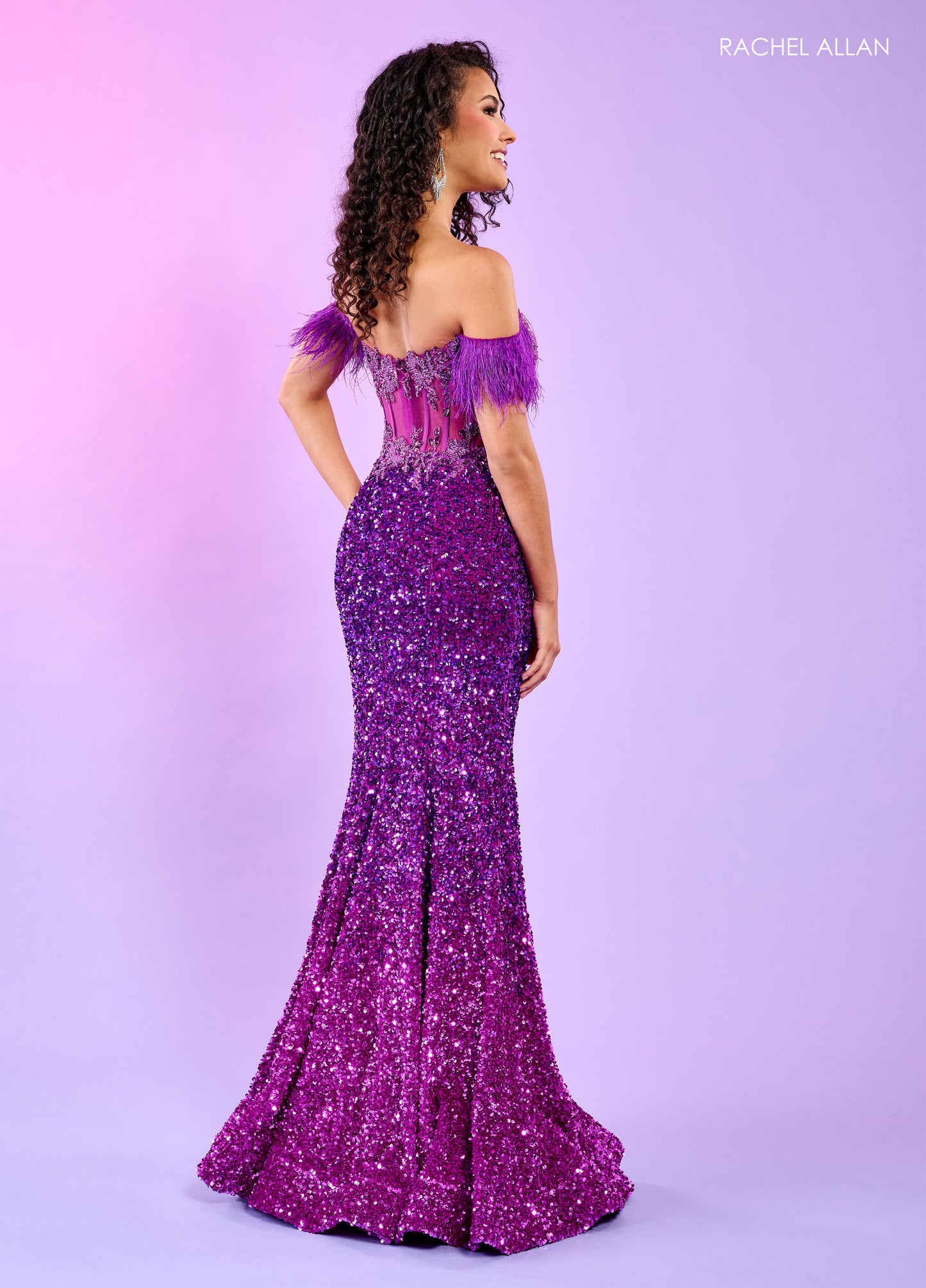 Prom Dresses Formal Ombre Sequin Long Prom Dress Purple Ombre