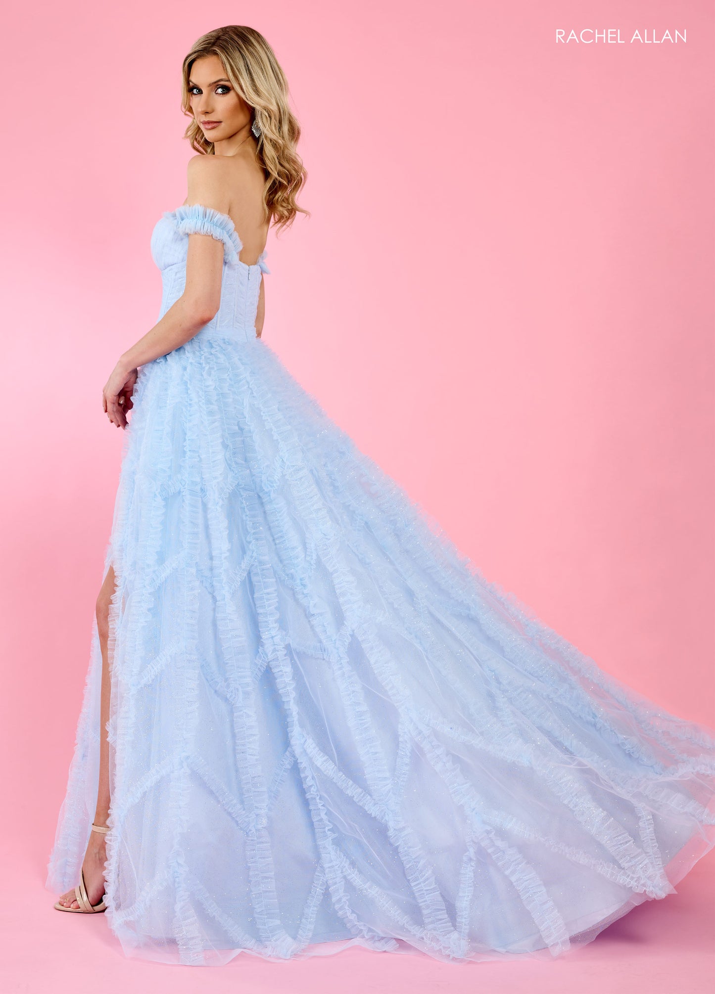 Prom Dresses Prom Long Formal Glitter Ball Gown Powder Blue