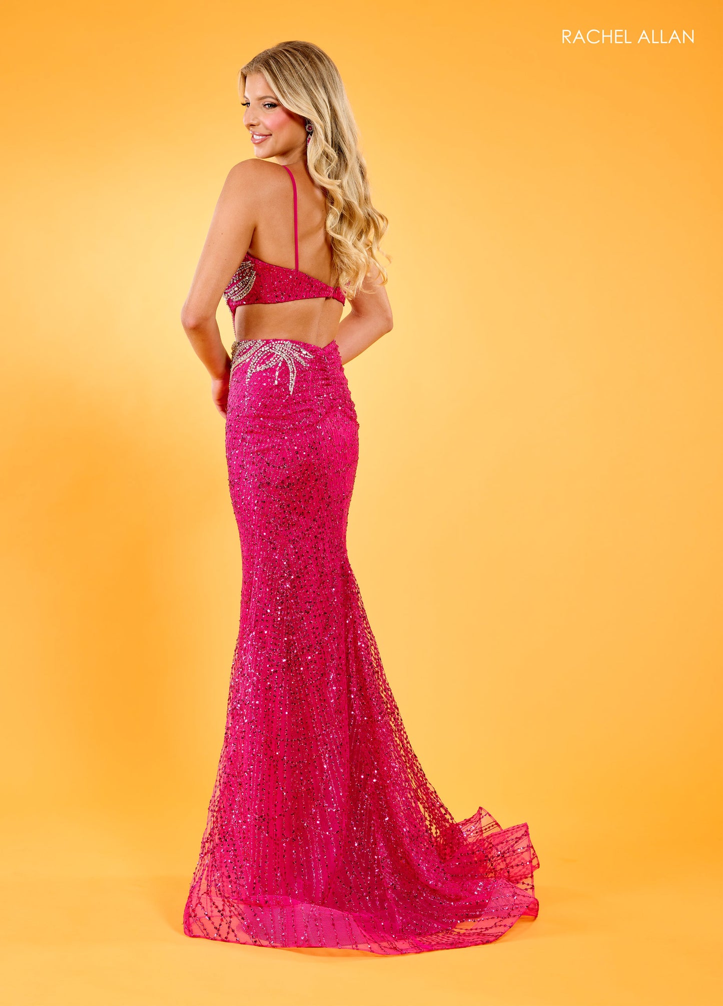 Prom Dresses Formal Beaded Long Prom Dress Fuchsia