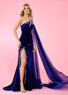 Prom Dresses Cut Out Long Prom Beaded Formal Dress Cobalt