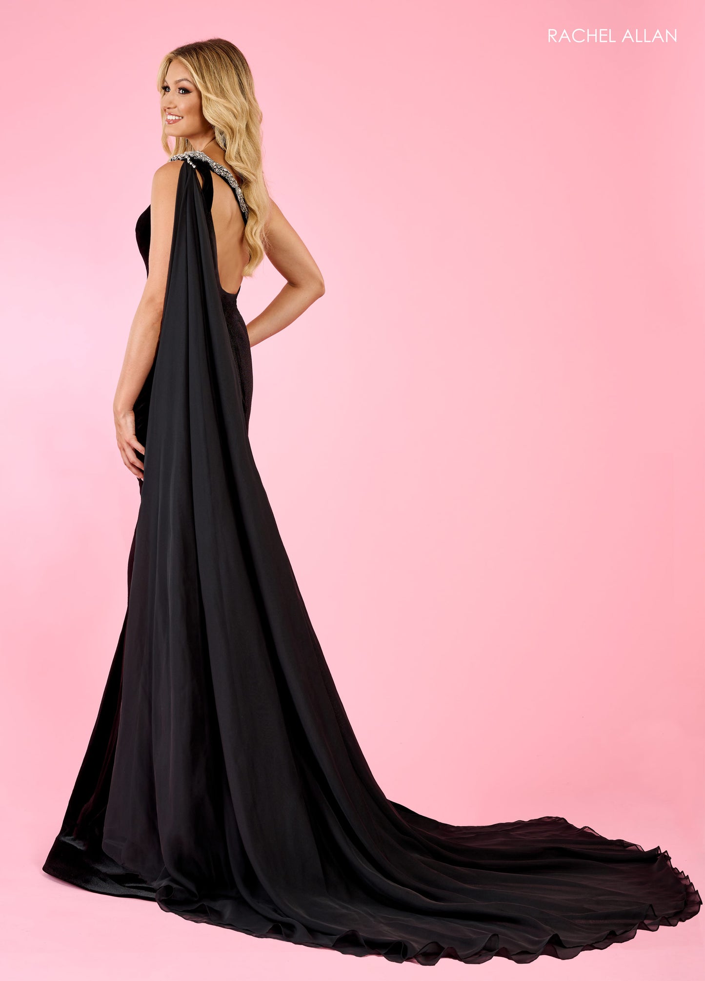 Prom Dresses Cut Out Long Prom Beaded Formal Dress Black