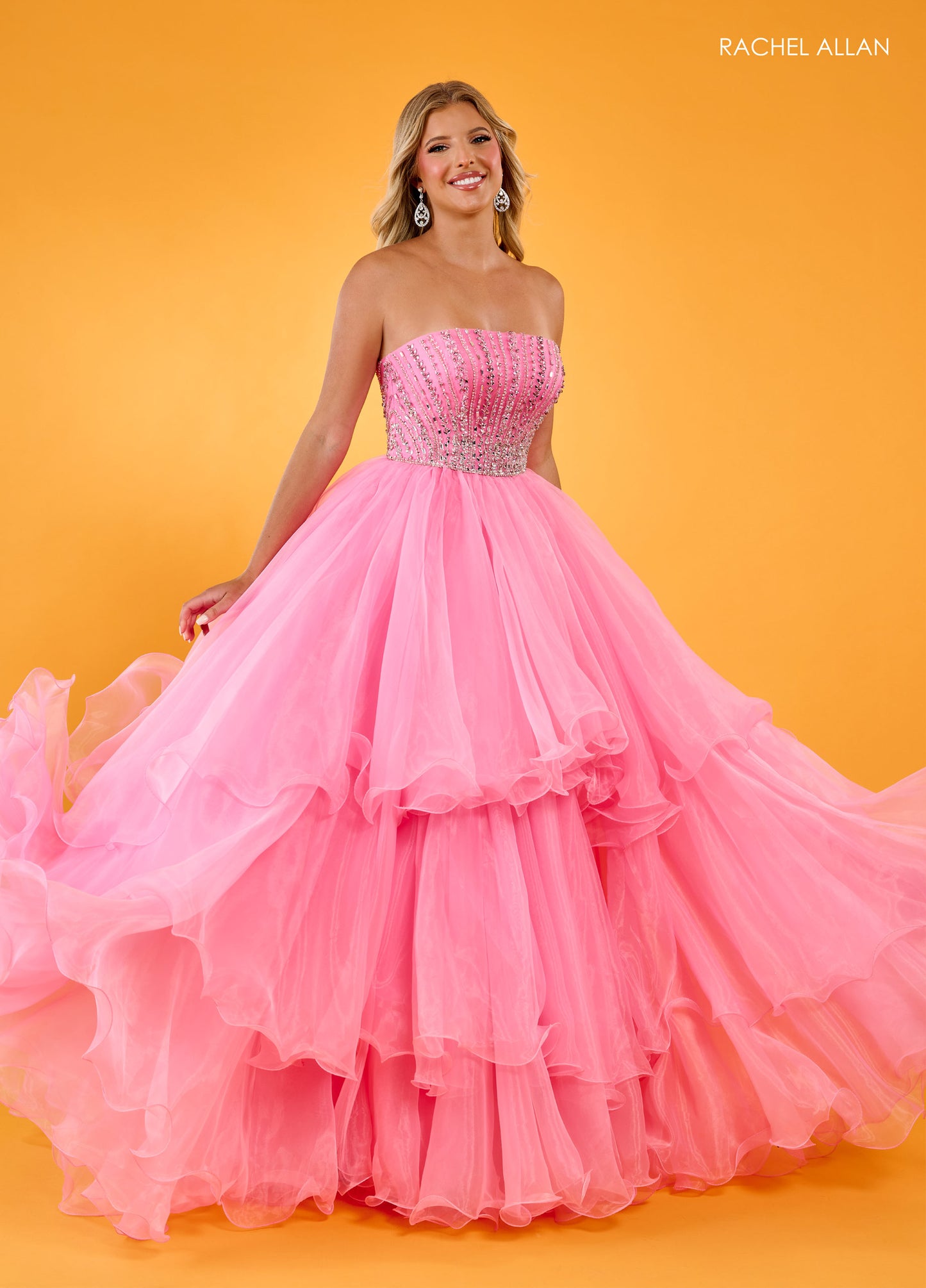 Prom Dresses Long Formal Layered Prom Dress Pink