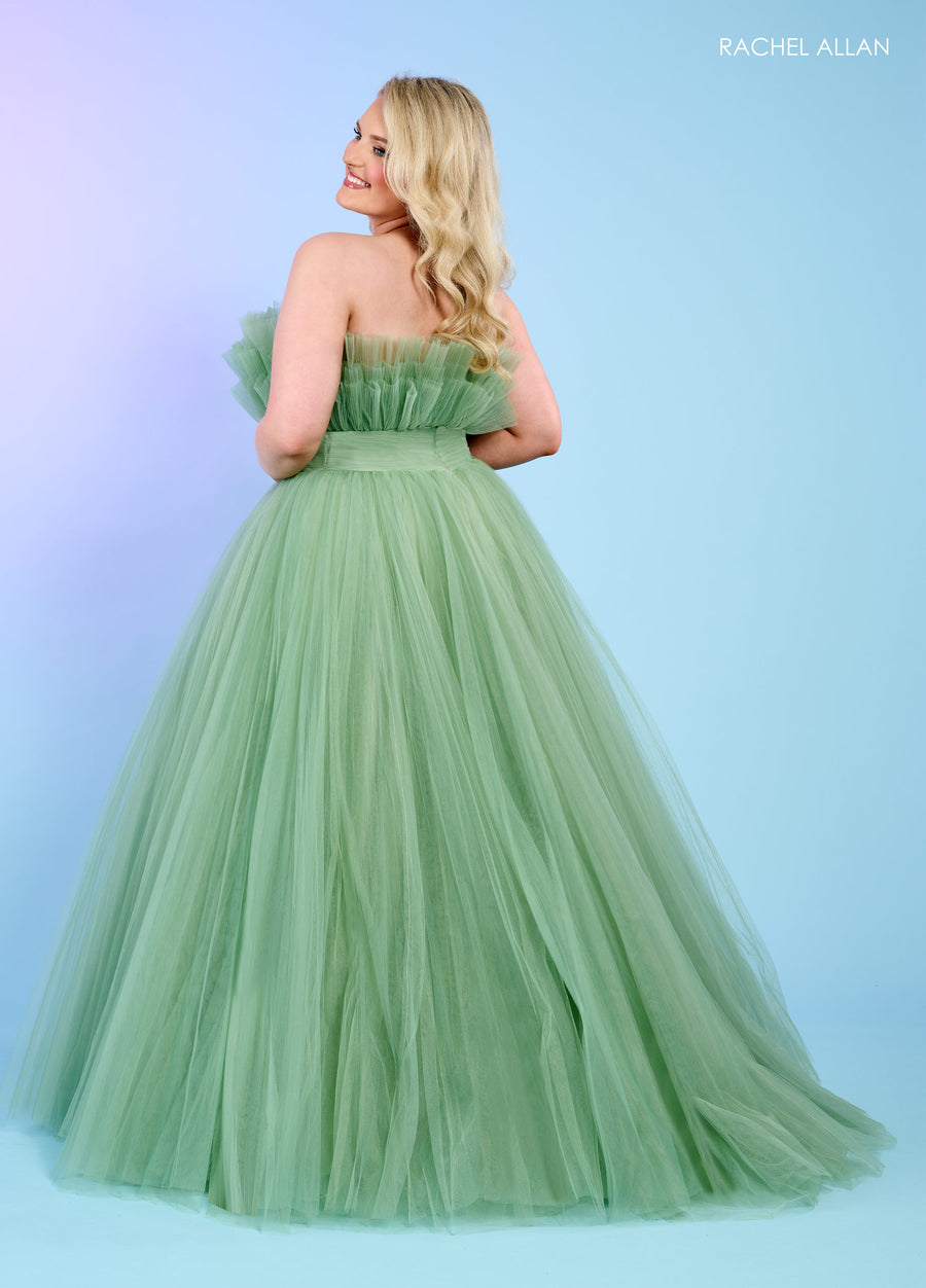 Prom Dresses Long Prom Formal Detachable Sleeve Dress Sage