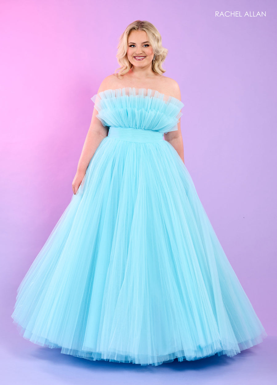 Prom Dresses Long Prom Formal Detachable Sleeve Dress Light Blue