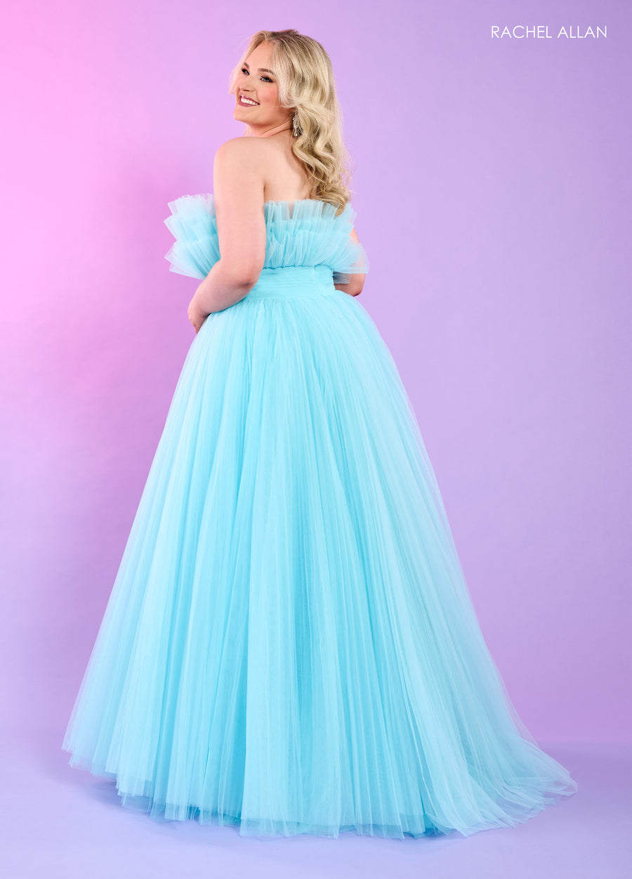 Prom Dresses Long Prom Formal Detachable Sleeve Dress Light Blue