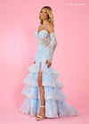 Prom Dresses Long Formal Glitter Mermaid Prom Gown Sky Blue