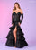 Prom Dresses Long Formal Glitter Mermaid Prom Gown Black