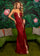 Prom Dresses Formal Glitter Prom Long Gown Red