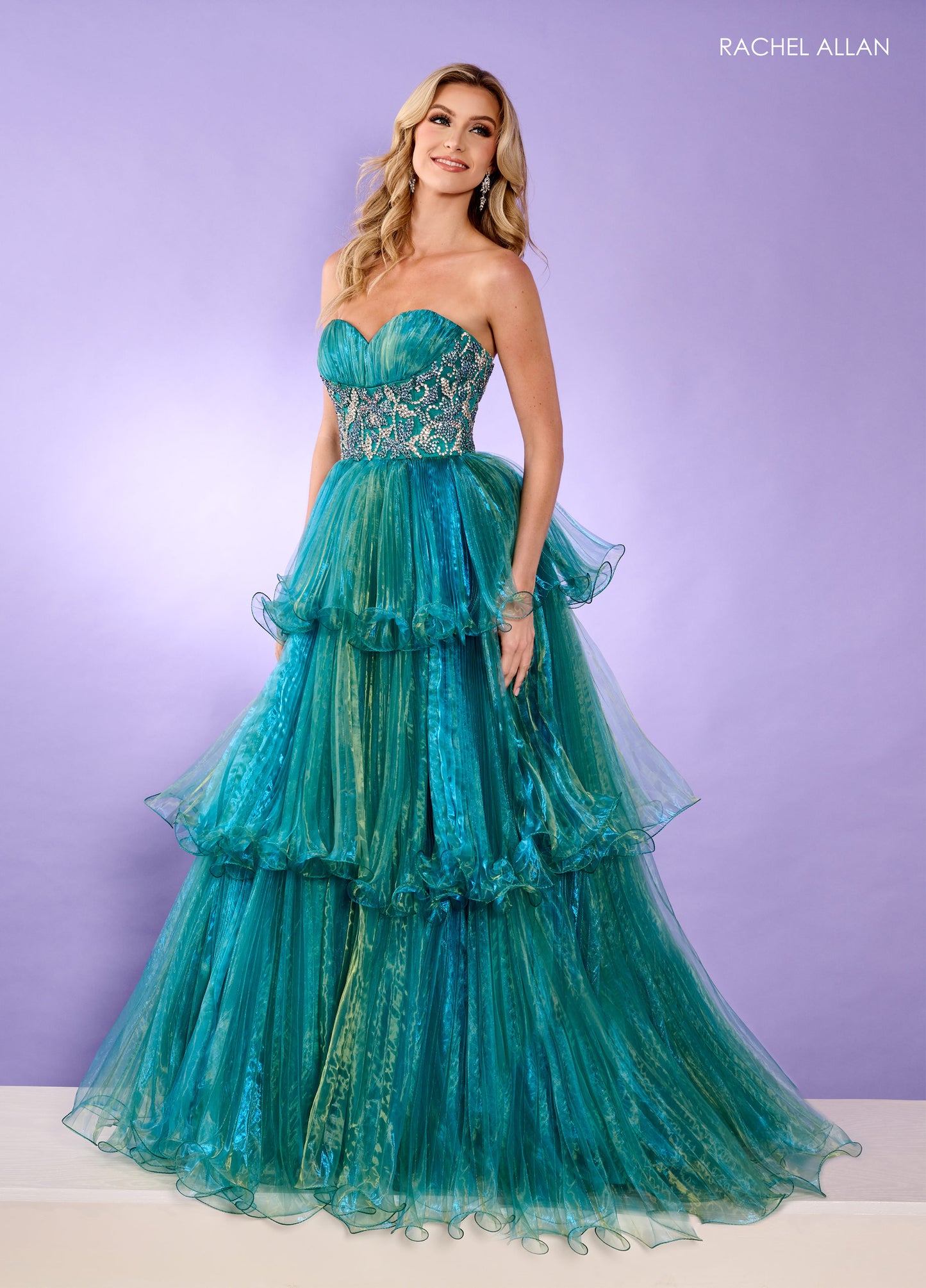 Prom Dresses Long Formal Pleated Prom Ball Gown Jade