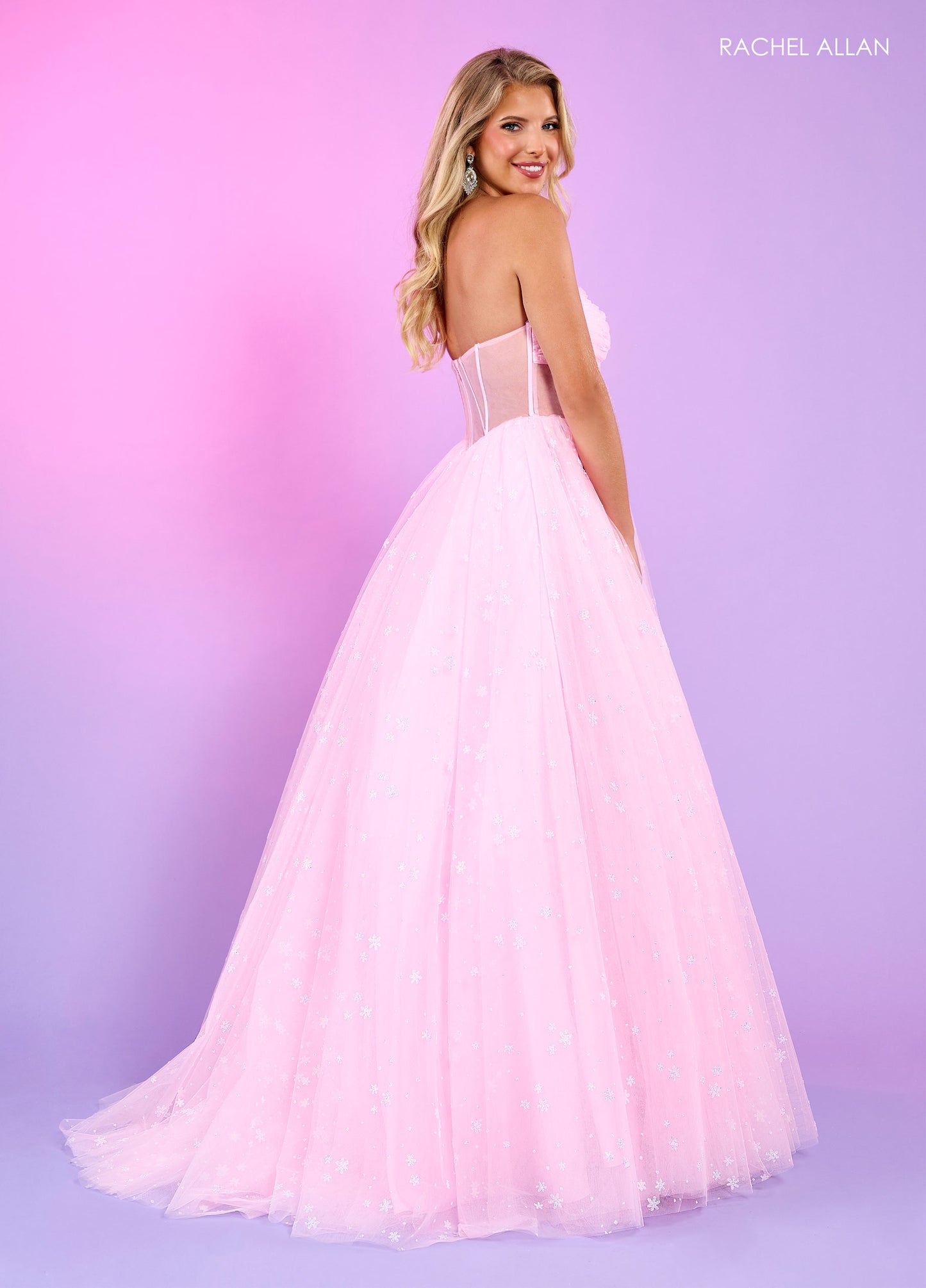 Prom Dresses Prom Formal Glitter Long Ball Gown Pink