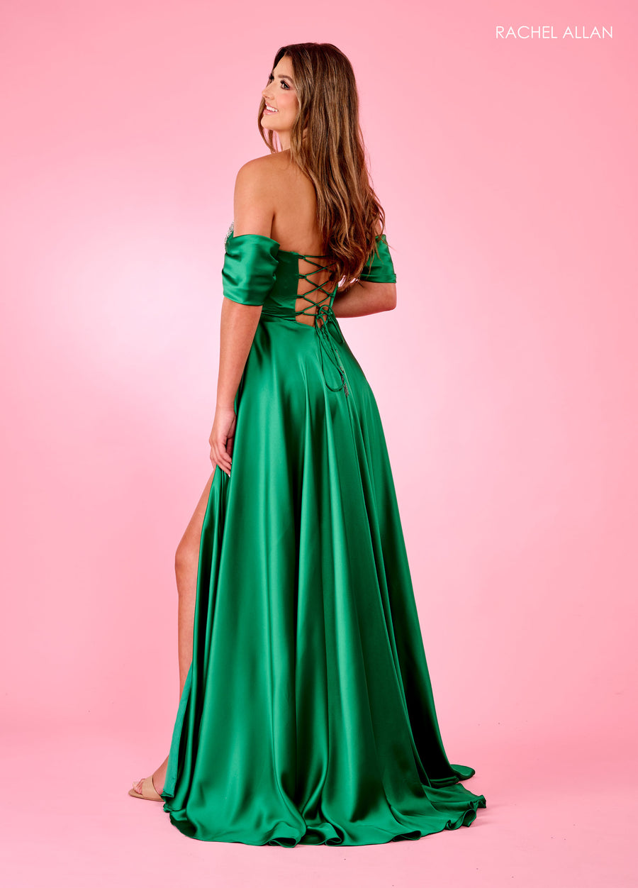 Prom Dresses Long Formal Beaded Prom Ball Gown Emerald