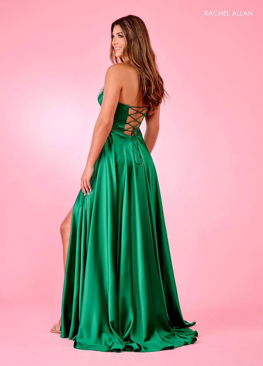 Prom Dresses Long Formal Beaded Prom Ball Gown Emerald