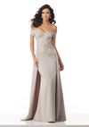 71834 MGNY Madeline Gardner New York Long Off Shoulder Formal Dress