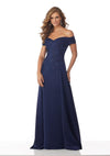 71834 MGNY Madeline Gardner New York Long Off Shoulder Formal Dress