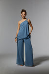 Pant Suit Long Formal Evening Pant Suit Slate