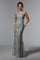 Formal Dresses Long Formal Beaded Evening Gown Silver