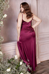 Sexy Plus Size Prom Long Dress Sangria