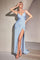 Curve Long Fitted Prom Dress Paris Blue