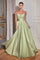 Prom Dresses Long Satin Strapless Keyhole Prom Formal Dress Sage