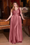 Plus Size Dresses Long Formal Prom Plus Size Dress Mauve Rose